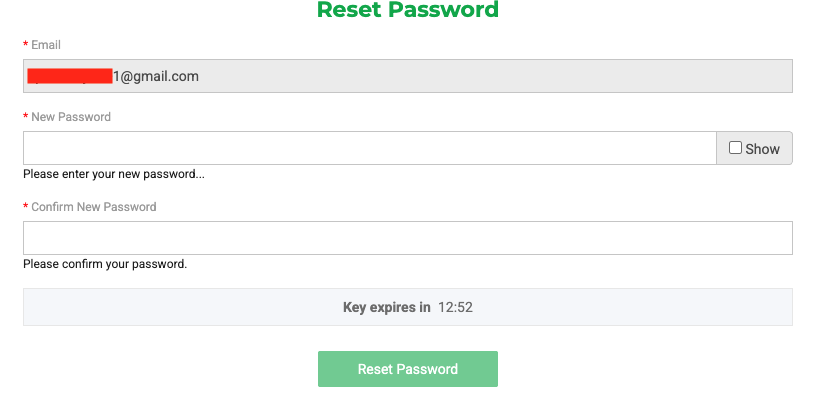 Reset / Forgot Password