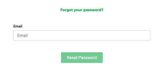 enter your registered email for the forgot password form