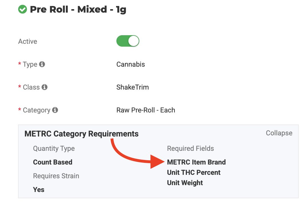 item category requires a brand