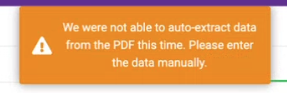 System message in the event of an unrecognized COA format