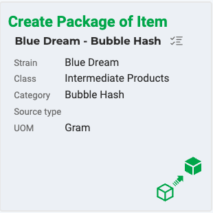 Create package of Item