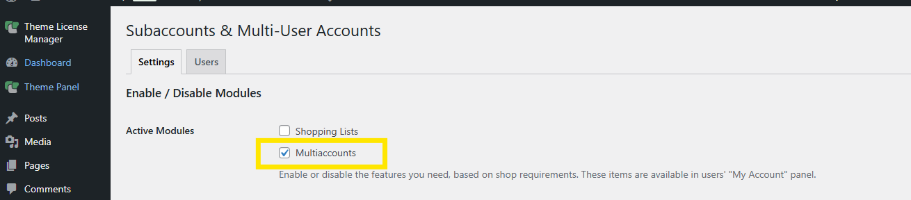 Multiaccounts