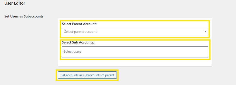 User Editor