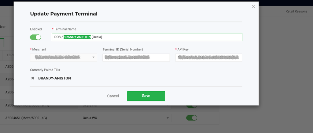 edit terminal