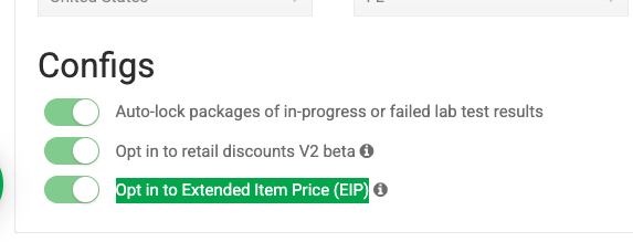 Opt in to Extended Item Price (EIP)