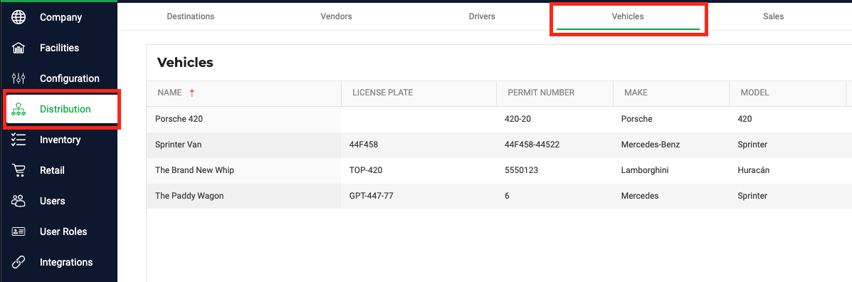 accessing the Vehicle management page in your settings.