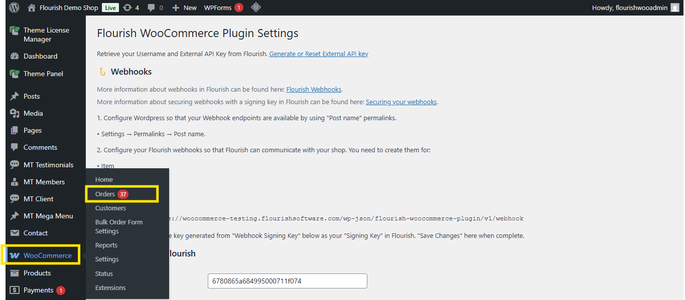WooCommerce > Orders section.