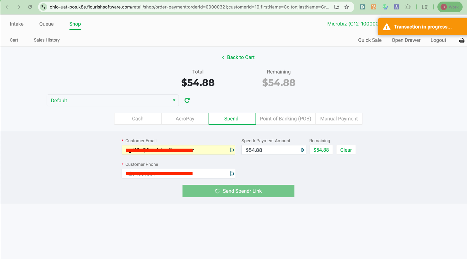 spendr checkout