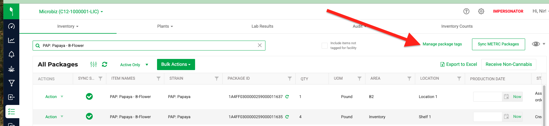 Manage Package Tags