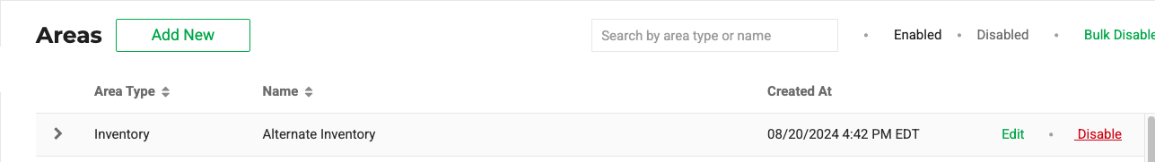 Click The DIsable button