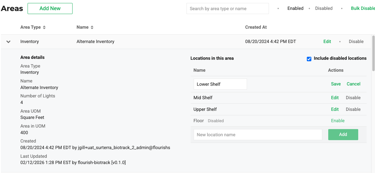 Access Location Management