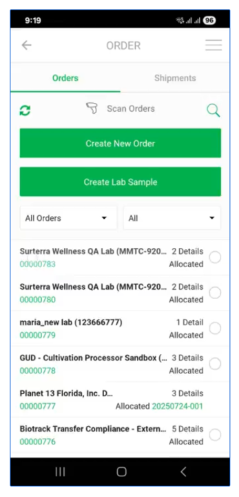 Create Lab Sample