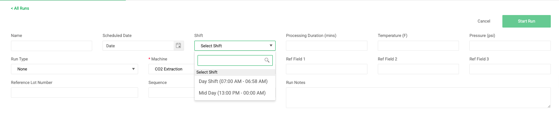 Select the optional Shift