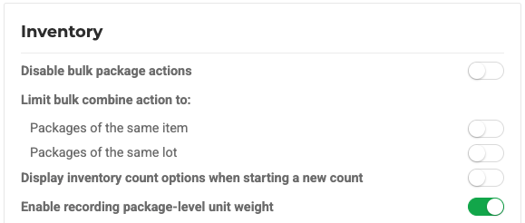 Disable bulk package actions