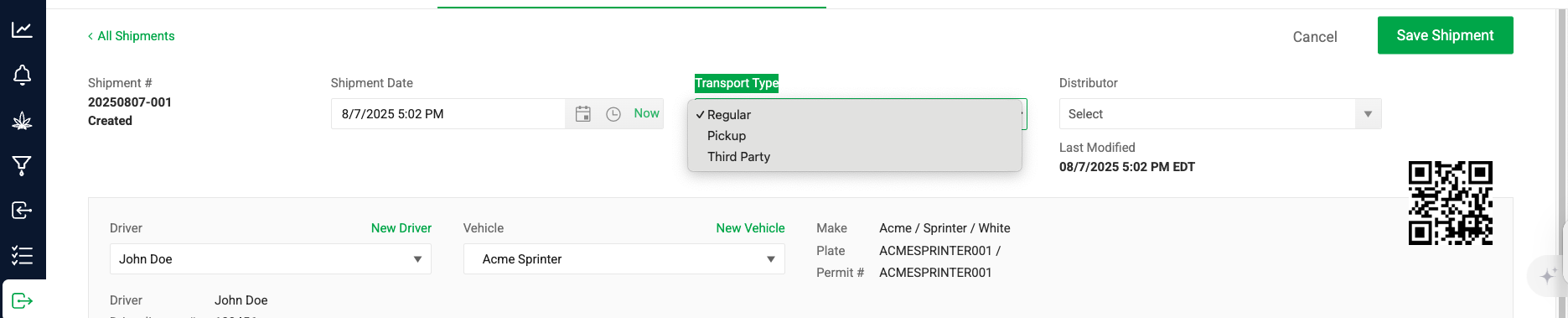 Transport Type