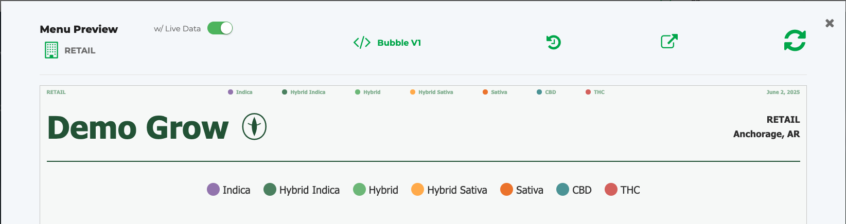 Menu Controls Overview