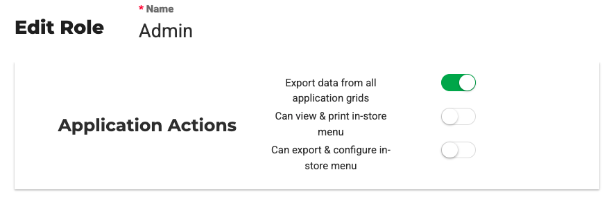 Application Actions
