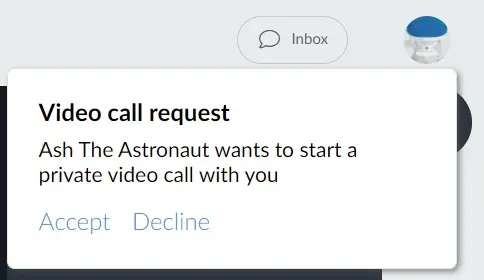 Video call request