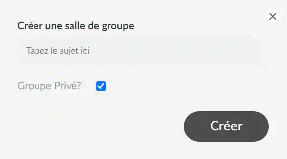  Créer une salle de groupe