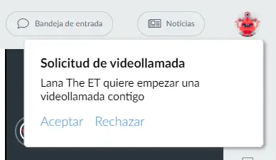 notificación que le informará que ha recibido esta solicitud.