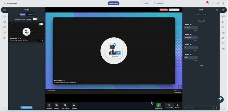 Networking tab in the Virtual Lobby