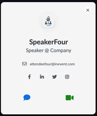 A pop-up will display the attendee's details