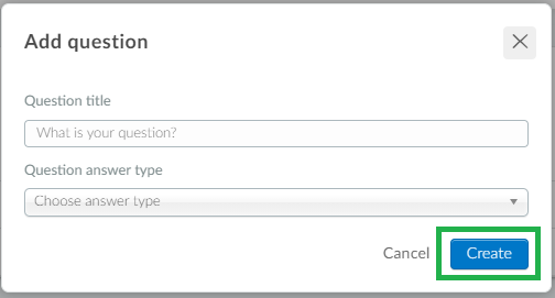 screenshot add question > create