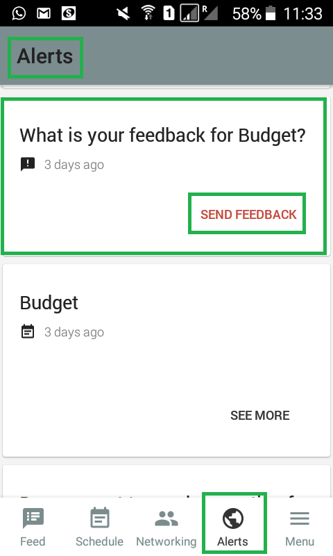 screenshot feedback alerts
