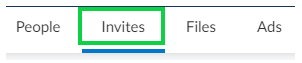 Invites tab.