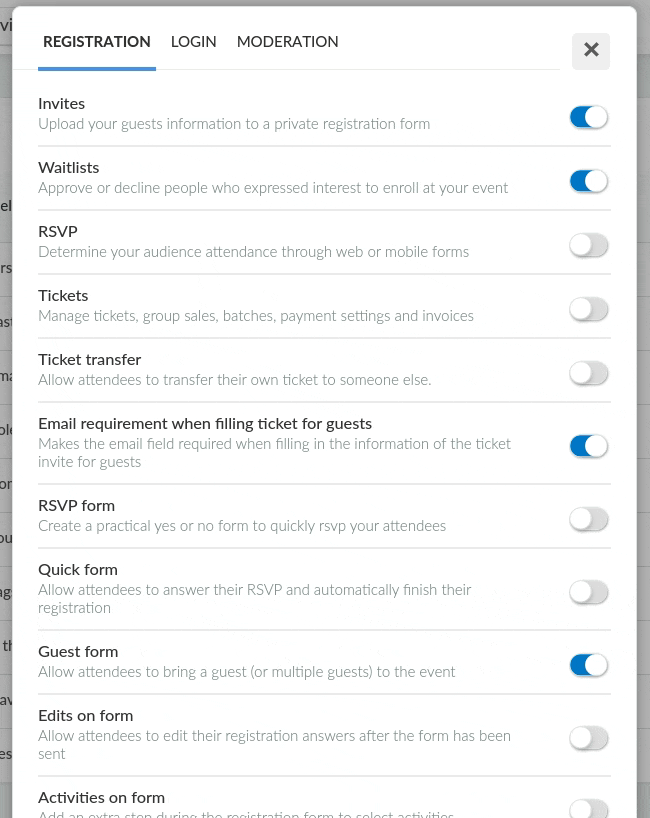 General settings