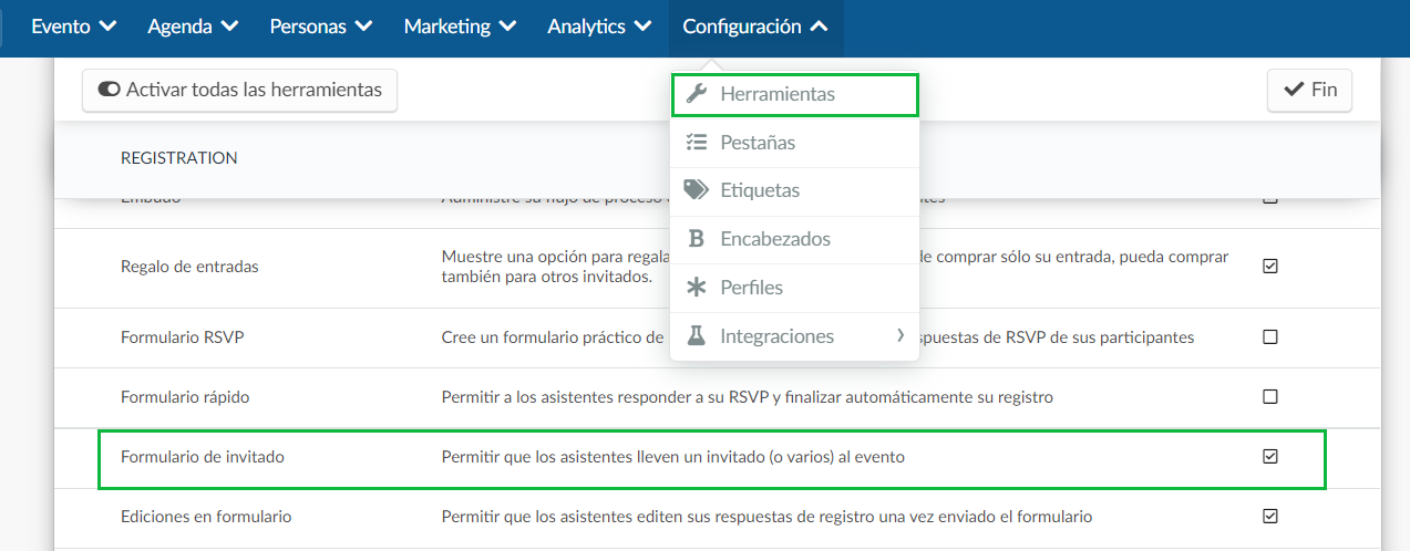 formulario de invitado