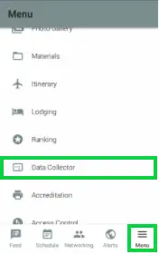  The data collector in the app
