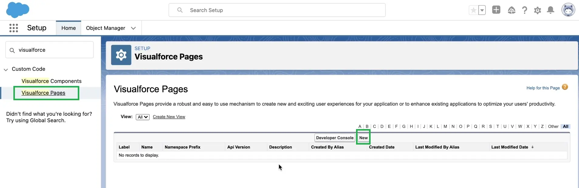 Visualforce pages