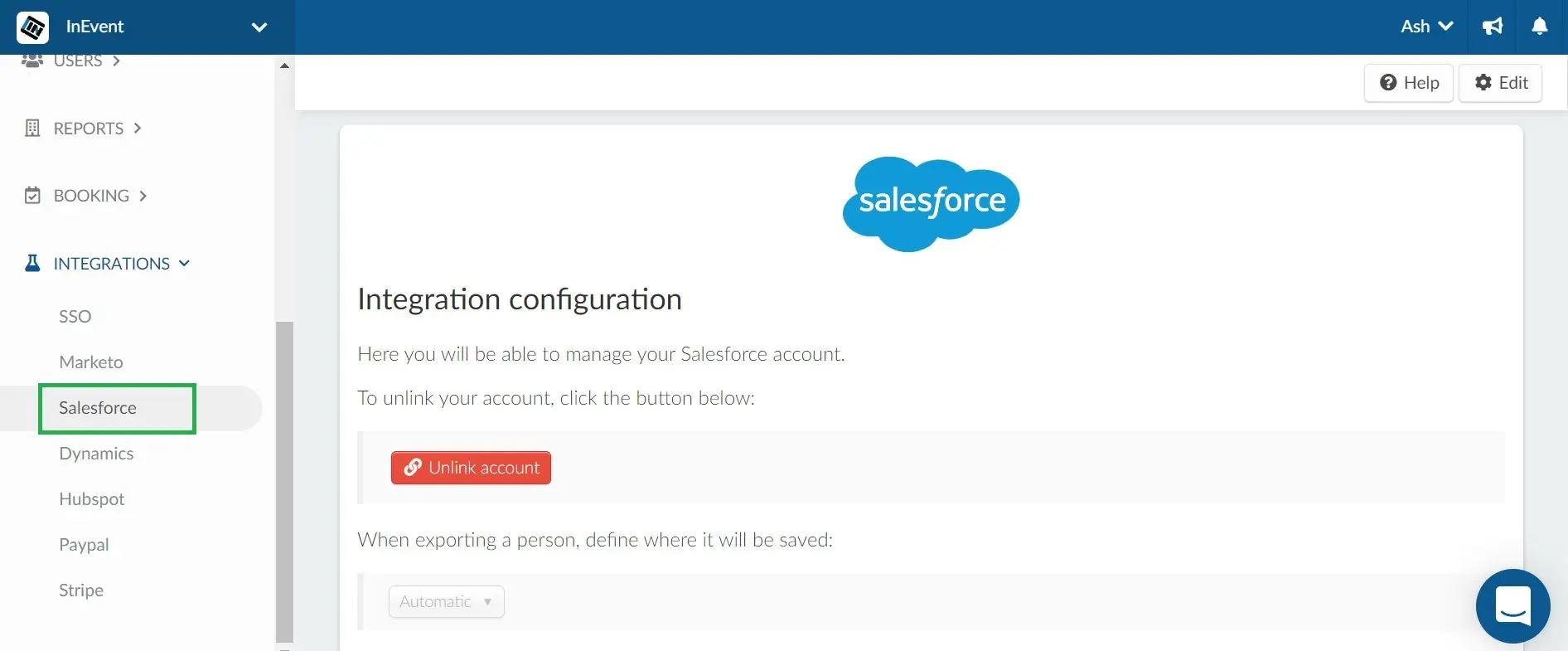 Salesforce integration