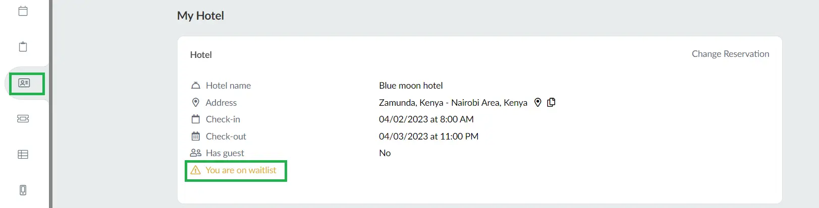 You are on waitlist under the My Hotel dashboard 