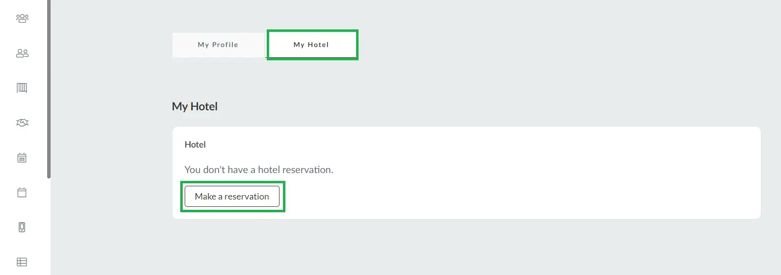 Making hotel reservations