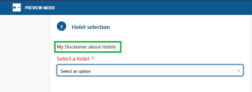 Hotel Disclaimer