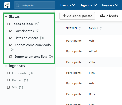 Leads status