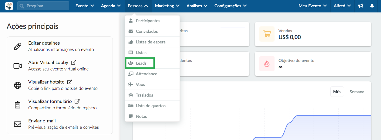 Leads page