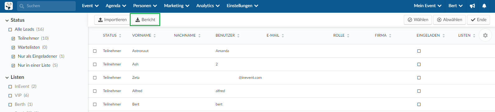 Reporting leads information