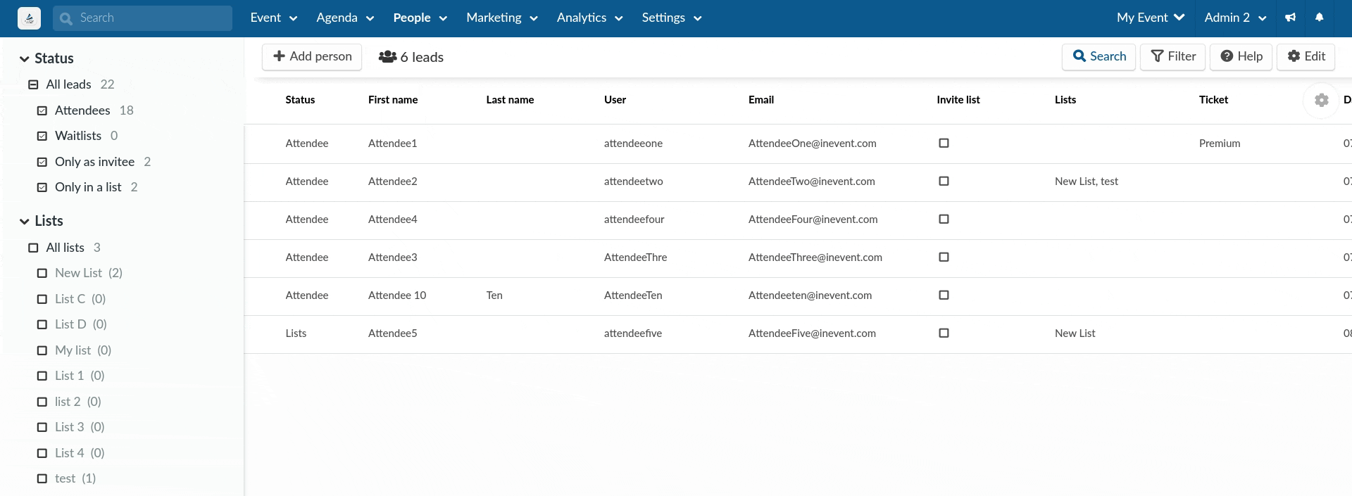 GIF showing how to download Leads report.