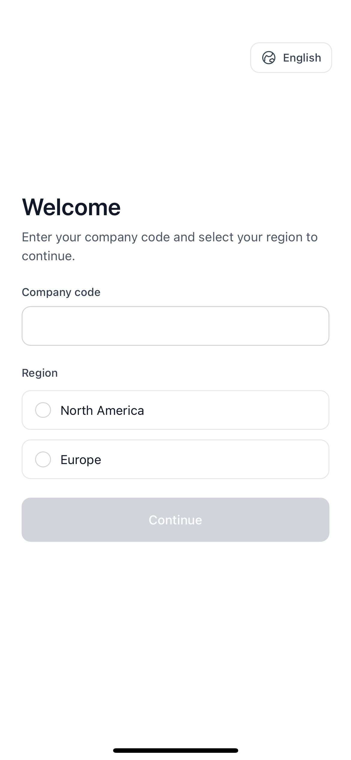 Login through the App