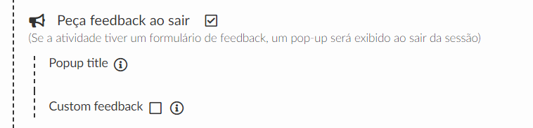 Pedindo feedback