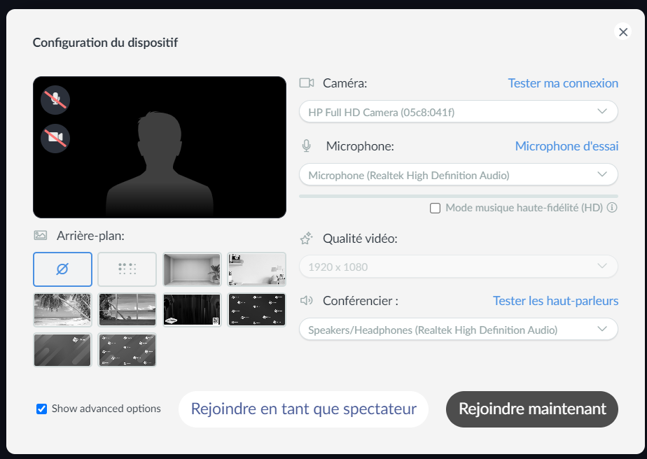 Options de contrôles