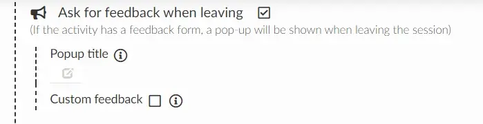 Ask for feedback when leaving