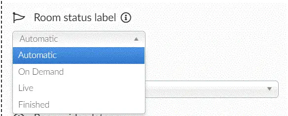Room status label