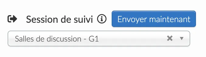 Choisir une session de suivi