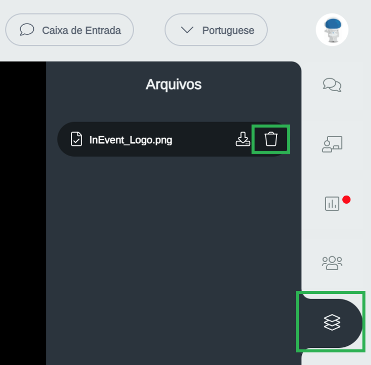 Como excluir um arquivo no Lobby Virtual