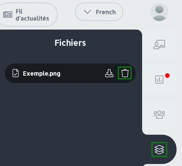 Suppression de fichiers dans le lobby virtuel