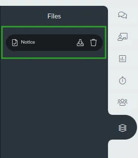 File inside the Activity Files tab